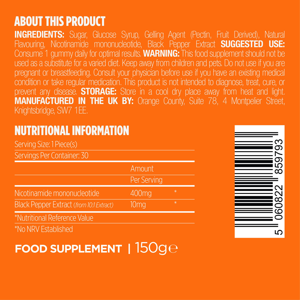 NMN (Nicotinamide) gummies Cell Repair + Anti-Aging