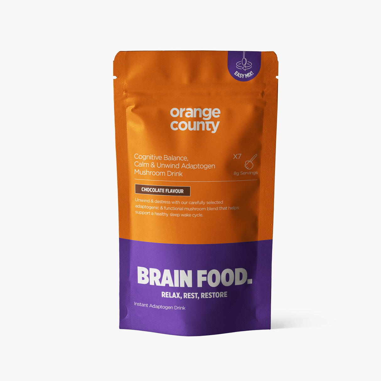 Orange County (Sample Size) Calm & Unwind Adaptogen BRAIN FOOD. Mushroom Drink | Chocolate Flavoured