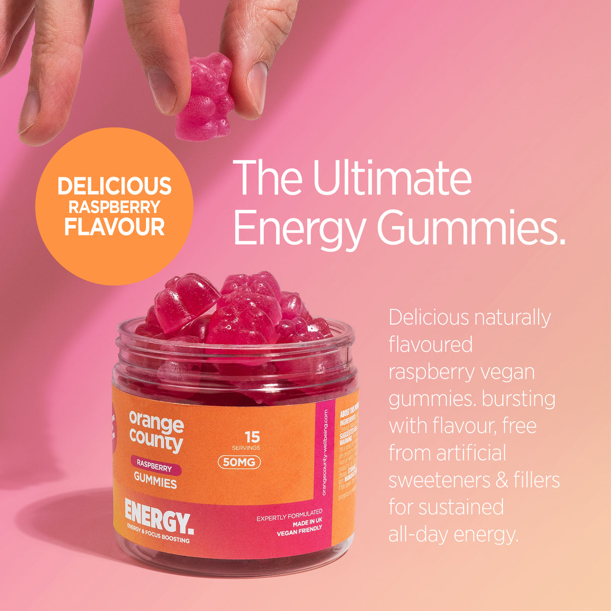 Energy | Caffeine Raspberry Gummies