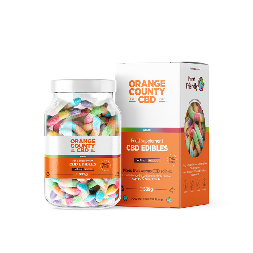 CBD Gummy Worms (Large Tub)