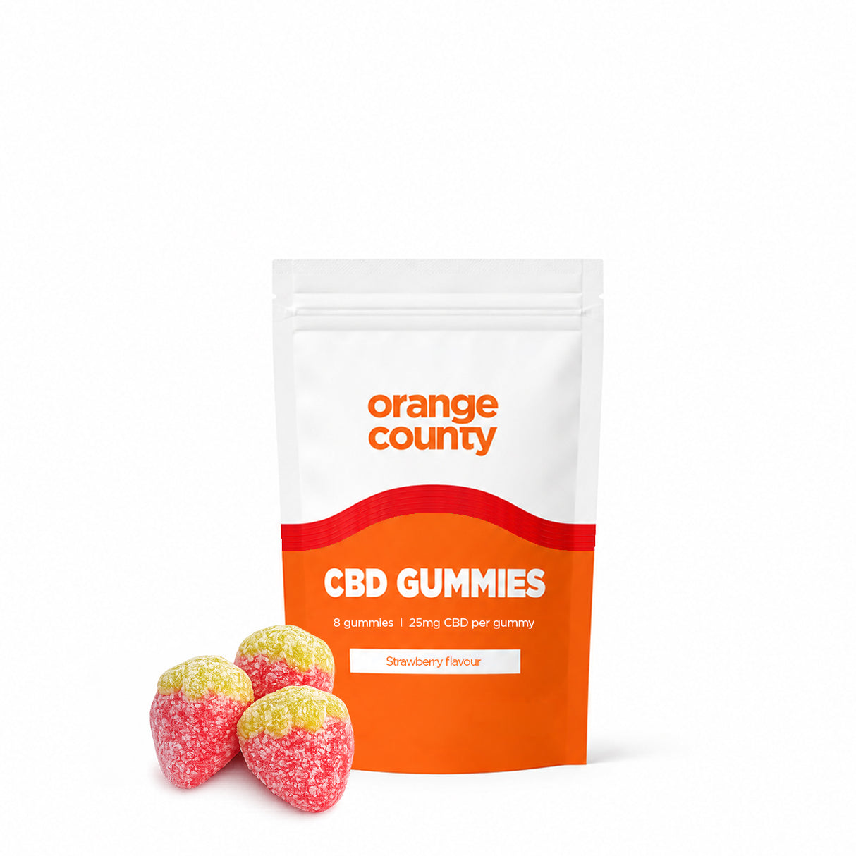 CBD Gummy Strawberries 200mg | 8 Pack